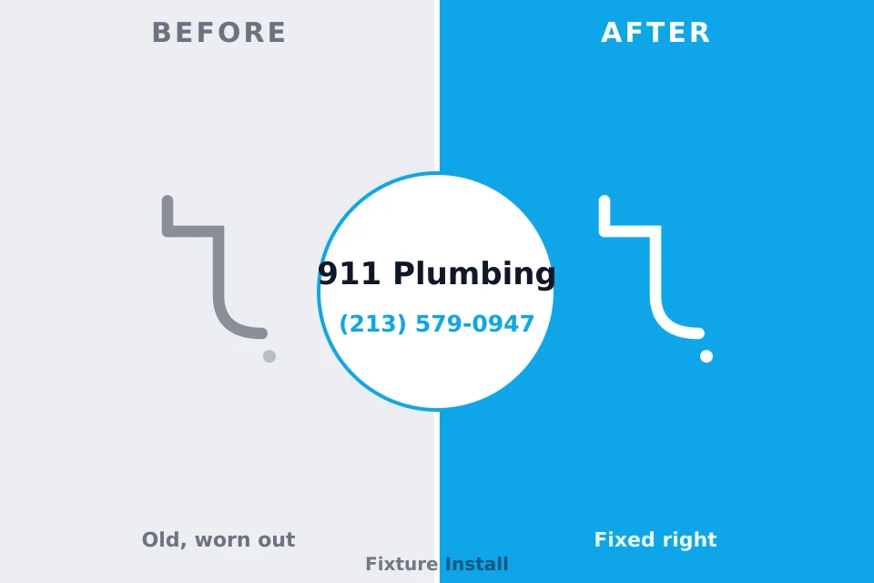 Before and after: plumbing company Park Ridge, NJ